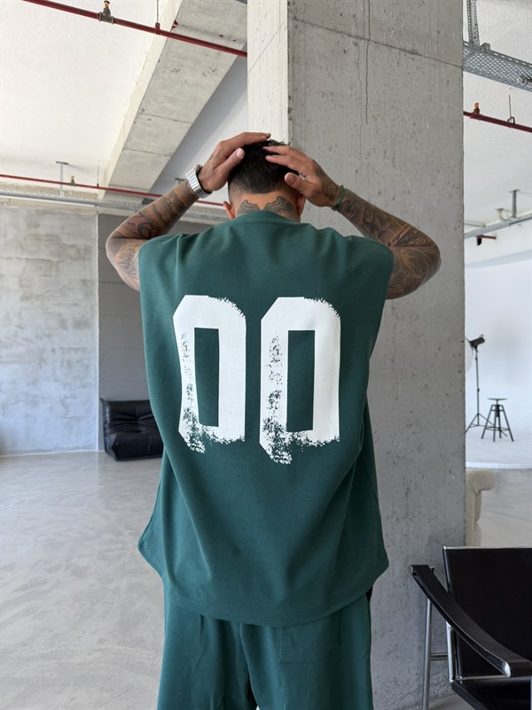 Premium 00 Esnce TM Sıfır Kol T-Shirt - Yeşil
