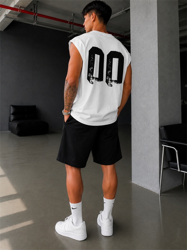 Premium 00 Esnce TM Sıfır Kol T-Shirt - Beyaz