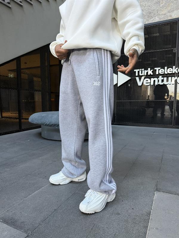 Premium 362 Şeritli Baggy Eşofman - Gri