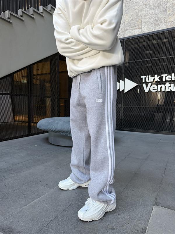 Premium 362 Şeritli Baggy Eşofman - Gri