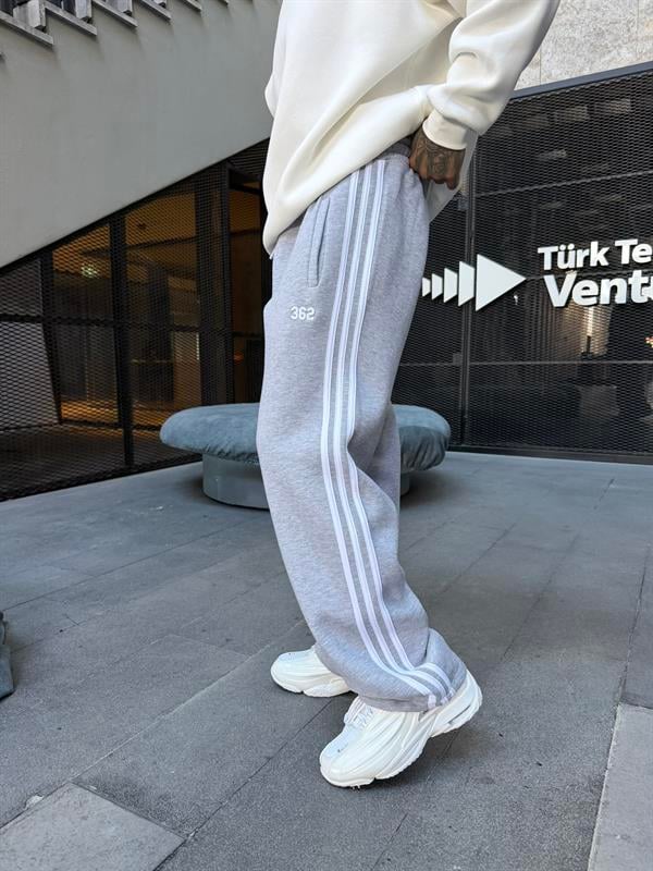 Premium 362 Şeritli Baggy Eşofman - Gri