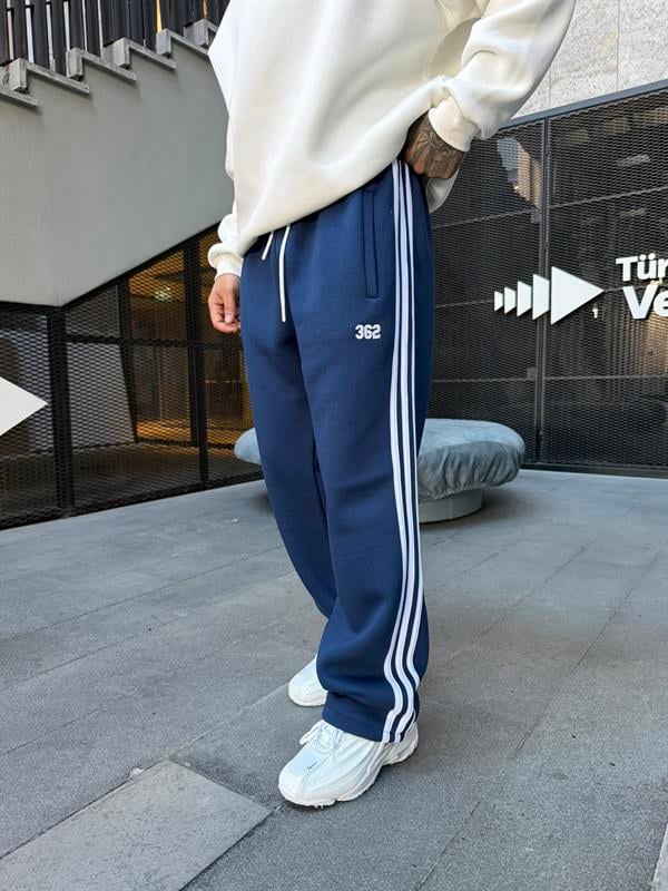 Premium 362 Şeritli Baggy Eşofman - İndigo