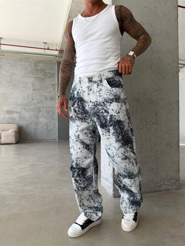 Premium Acid Marble Baggy Jean