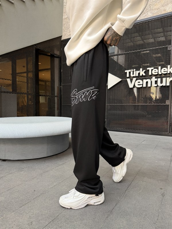 Premium Acid SW Basic Baggy Eşofman - Siiyah