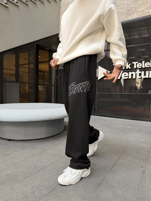 Premium Acid SW Basic Baggy Eşofman - Siiyah