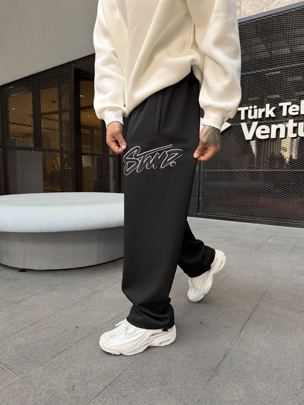 Premium Acid SW Basic Baggy Eşofman - Siiyah