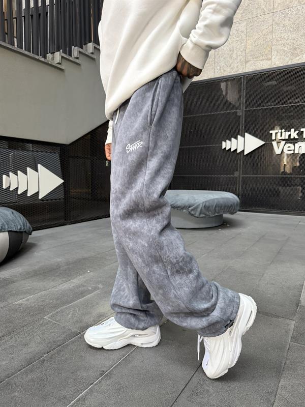 Premium Acid SW Yıkamalı Baggy Eşofman - Füme