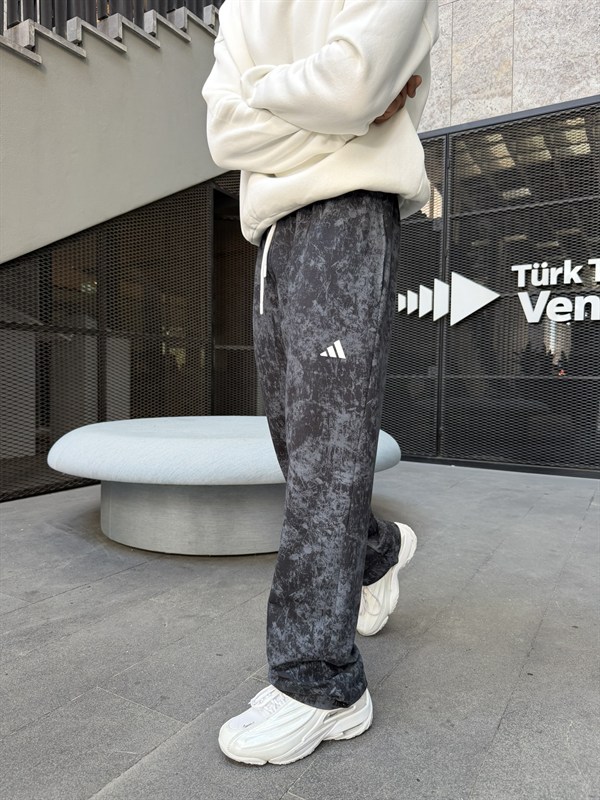 Premium Acid Yıkama Enjeksiyon Baskı Eşofman - Füme