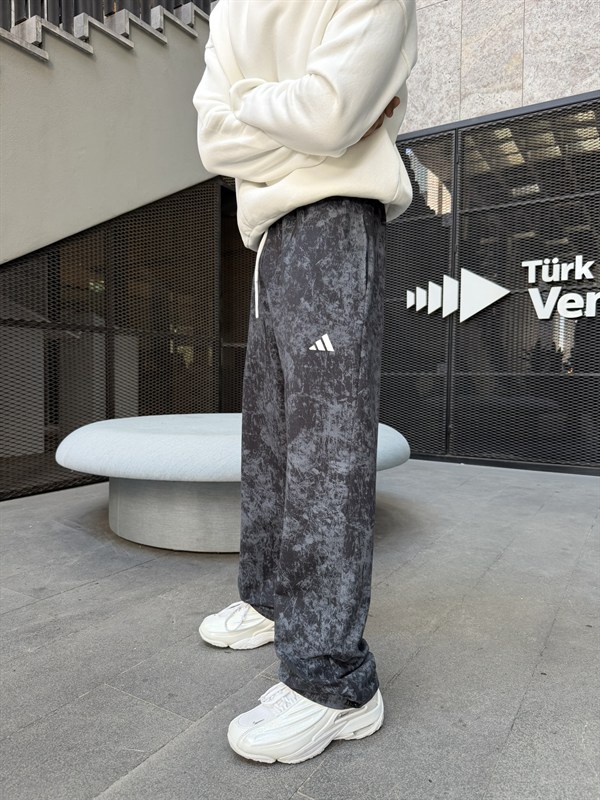 Premium Acid Yıkama Enjeksiyon Baskı Eşofman - Füme