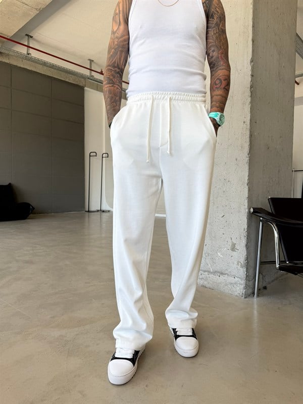 Premium Basic Baggy Eşofman - Beyaz