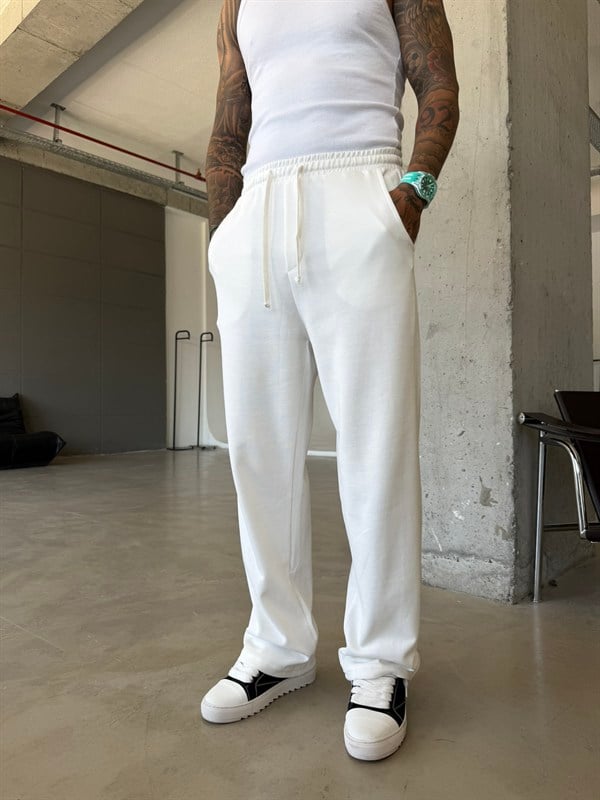 Premium Basic Baggy Eşofman - Beyaz
