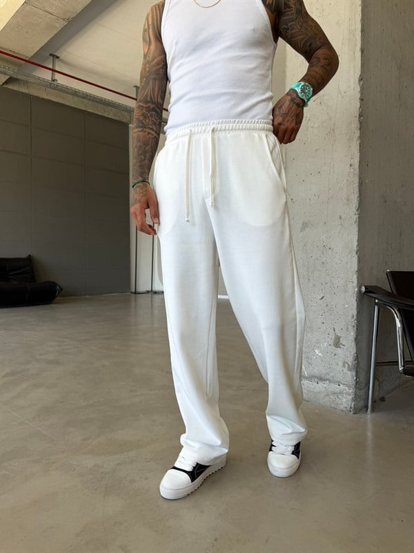 Premium Basic Baggy Eşofman - Beyaz