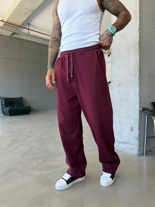 Premium Basic Baggy Eşofman - Bordo