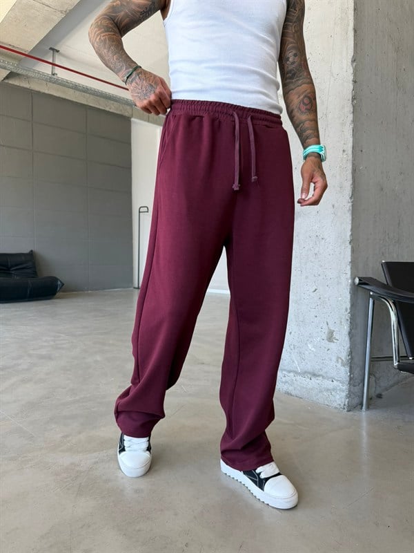 Premium Basic Baggy Eşofman - Bordo