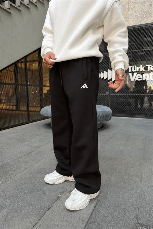 Premium Enjeksiyon Baskı AD Eşofman - Siyah