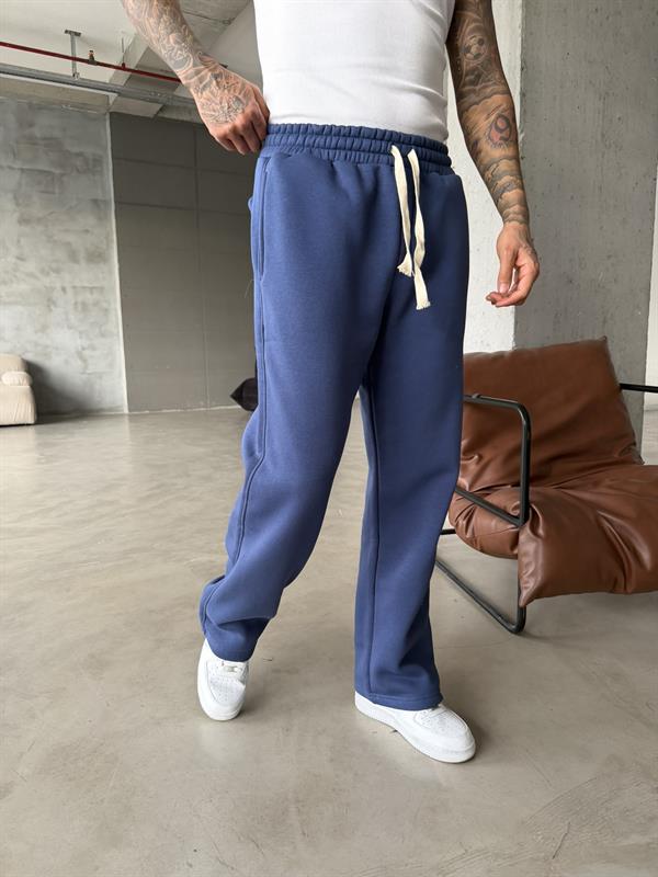 Premium İp Detaylı Basic Eşofman - İndigo