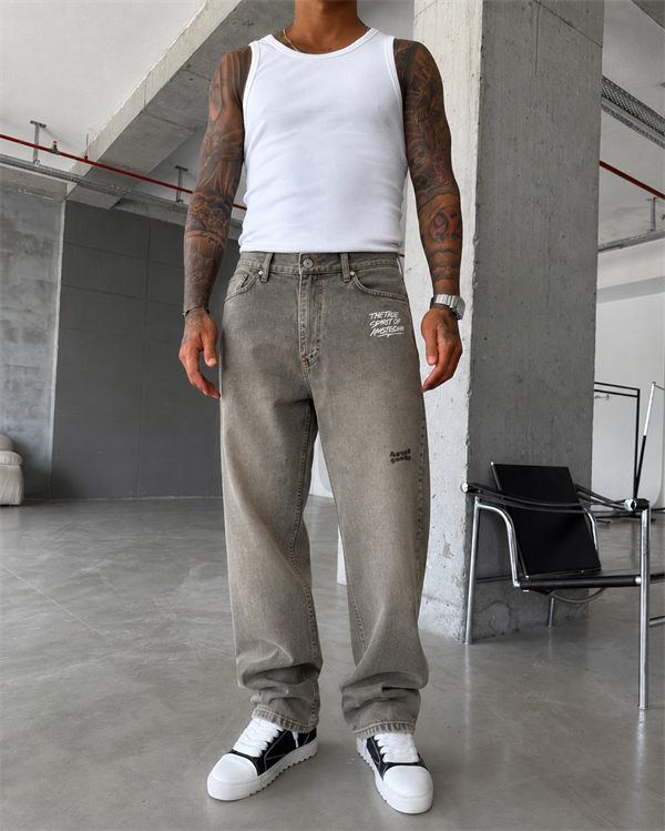 Premium Nakışlı Auro Prime Baggy Pantolon 