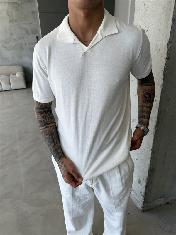 Premium Pat Yaka Basic T-Shirt - Beyaz