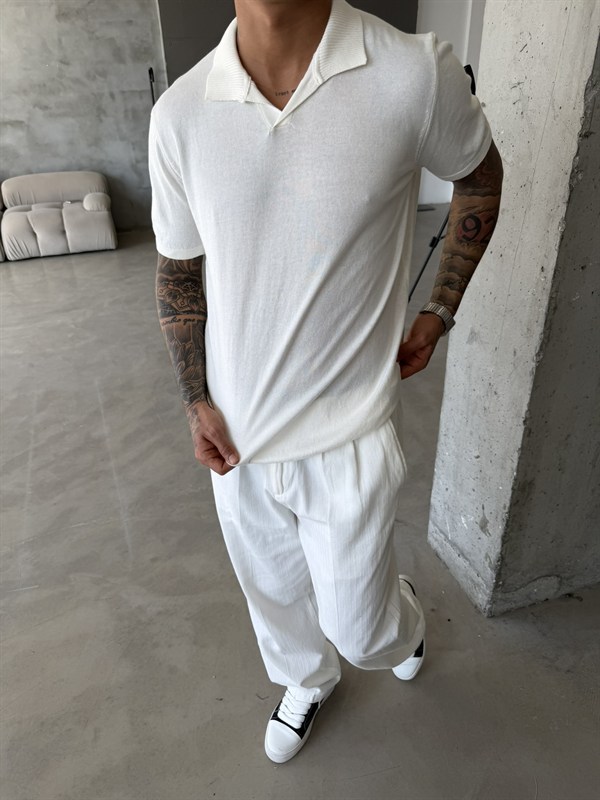 Premium Pat Yaka Basic T-Shirt - Beyaz