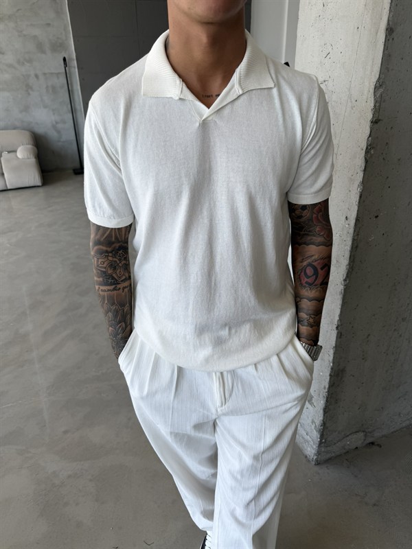 Premium Pat Yaka Basic T-Shirt - Beyaz