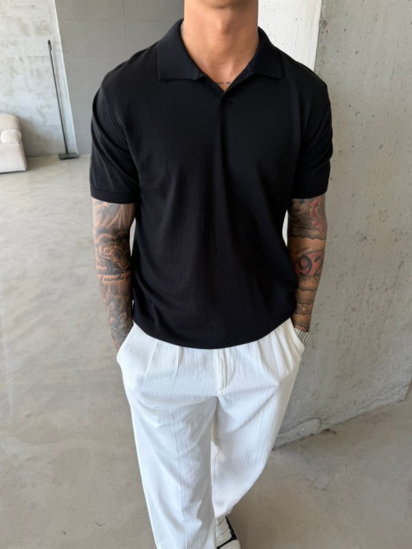 Premium Pat Yaka Basic T-Shirt - Siyah