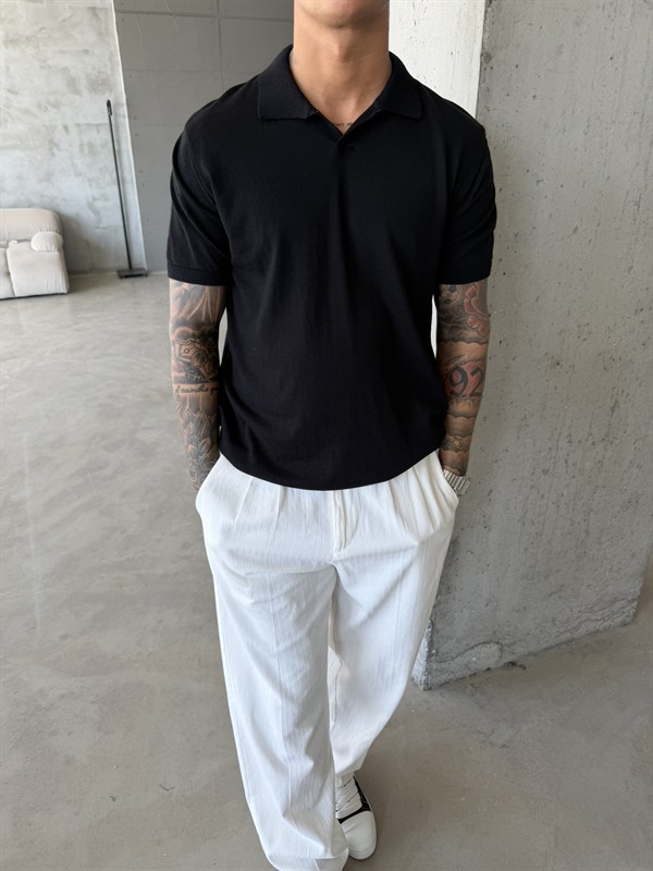 Premium Pat Yaka Basic T-Shirt - Siyah