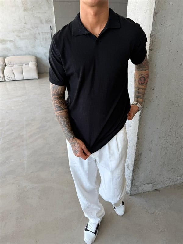 Premium Pat Yaka Basic T-Shirt - Siyah