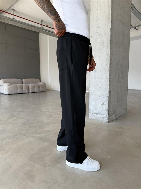 Premium Reflekör Baskı Eşofman - Siyah