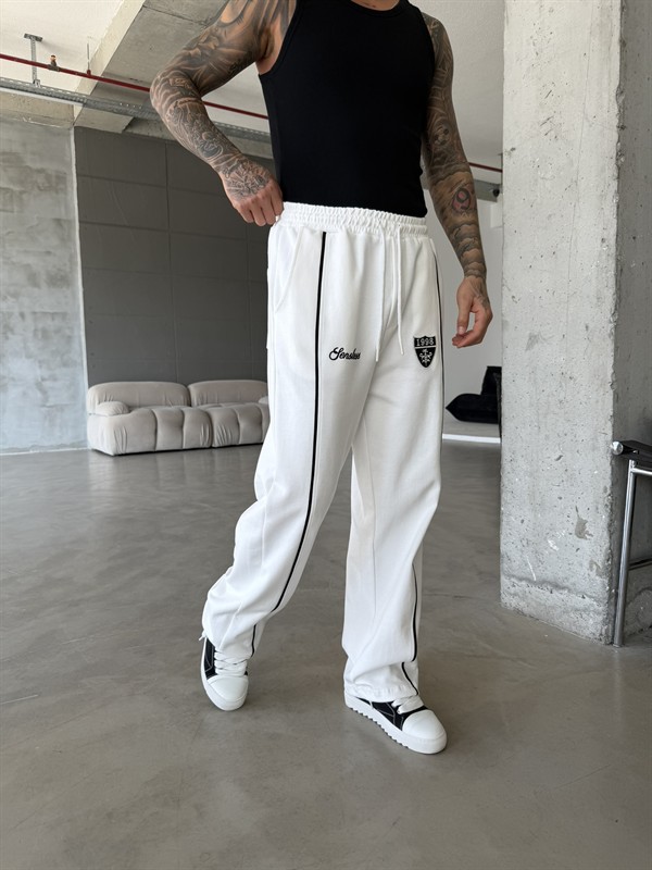 Premium Sesless 1998 Baggy Eşofman - Beyaz