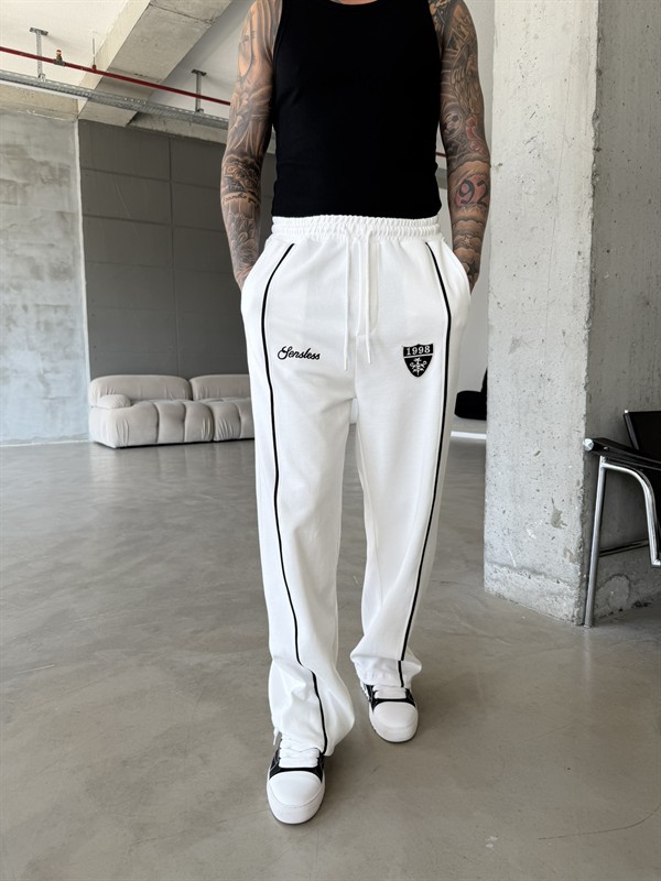 Premium Sesless 1998 Baggy Eşofman - Beyaz