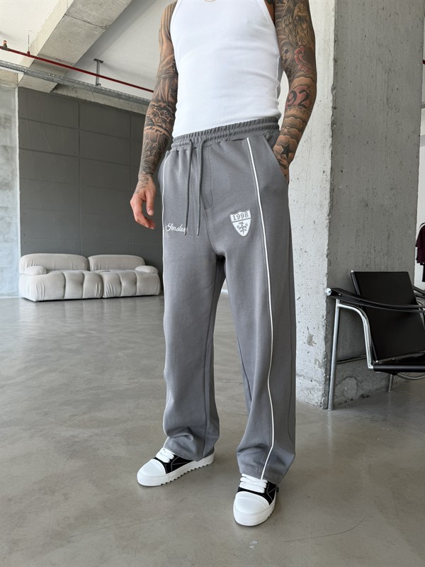 Premium Sesless 1998 Baggy Eşofman - Füme