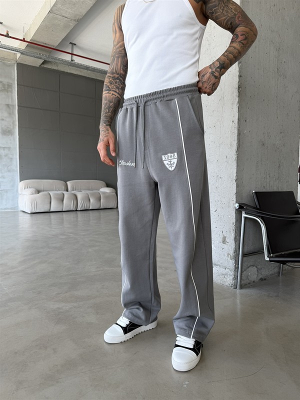 Premium Sesless 1998 Baggy Eşofman - Füme