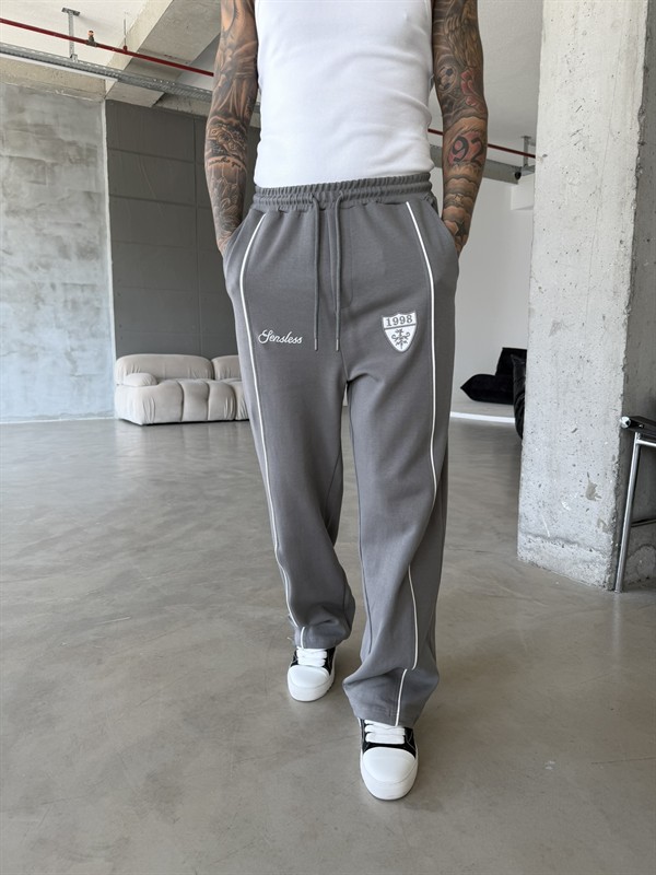 Premium Sesless 1998 Baggy Eşofman - Füme