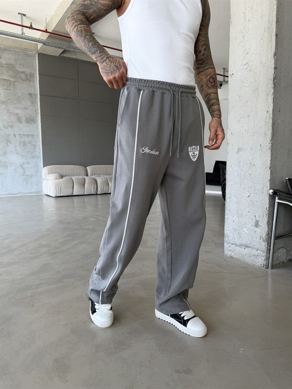 Premium Sesless 1998 Baggy Eşofman - Füme