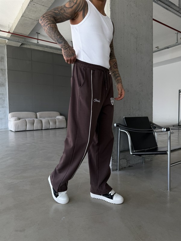 Premium Sesless 1998 Baggy Eşofman - Kahve