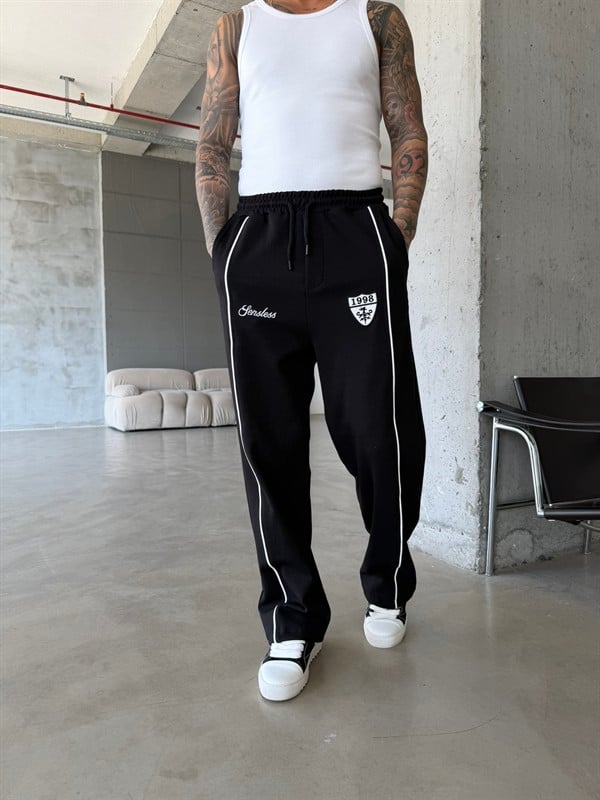 Premium Sesless 1998 Baggy Eşofman - Siyah