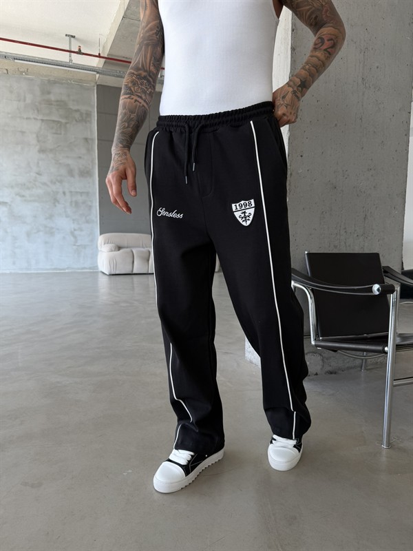 Premium Sesless 1998 Baggy Eşofman - Siyah