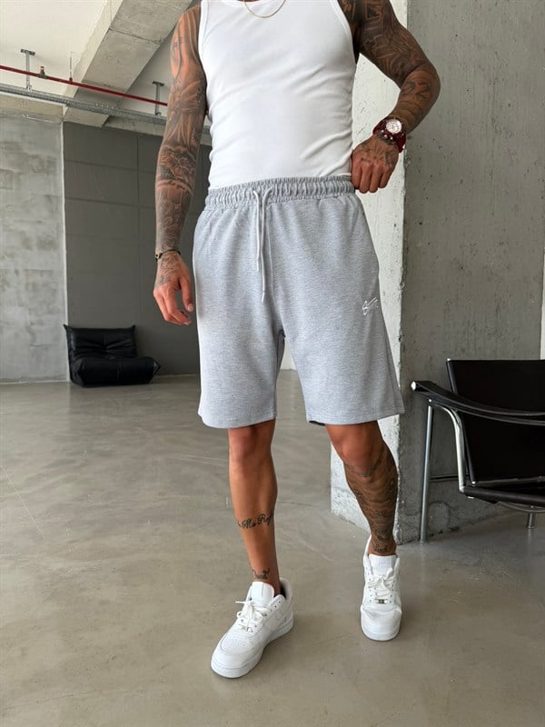 Premium Signature Essential Shorts - Gri