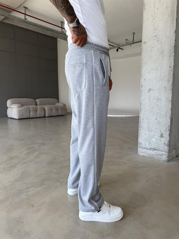 Premium Yan Cizgili Eşofman - Gri