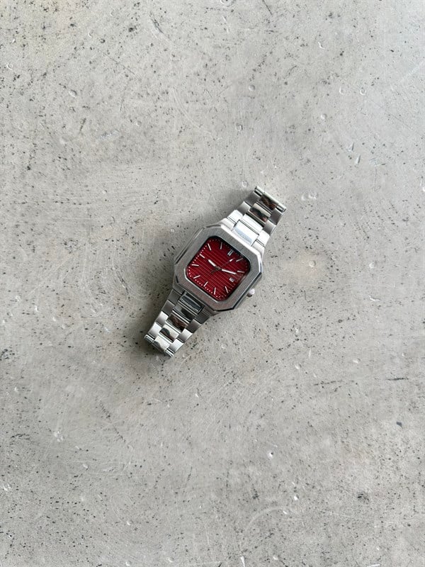 Prime Hour Premium Erkek Saat - Bordo