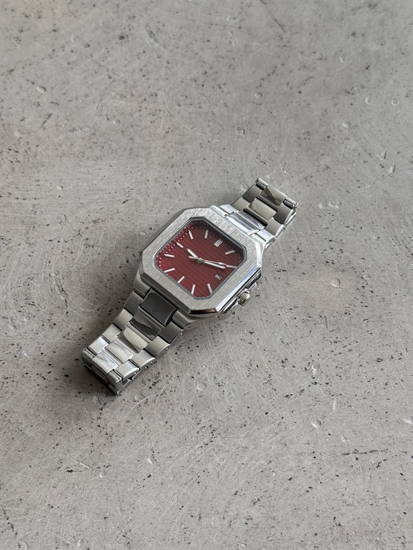 Prime Hour Premium Erkek Saat - Bordo