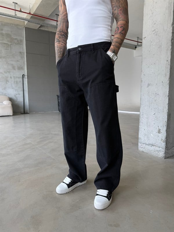 Prime Premium Baggy Dessening Baggy Pantolon - Siyah