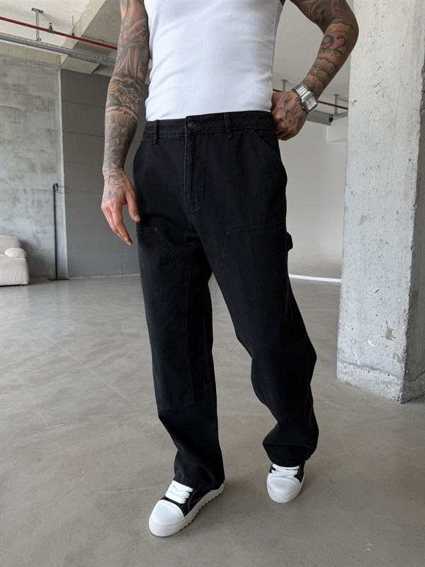 Prime Premium Baggy Dessening Baggy Pantolon - Siyah