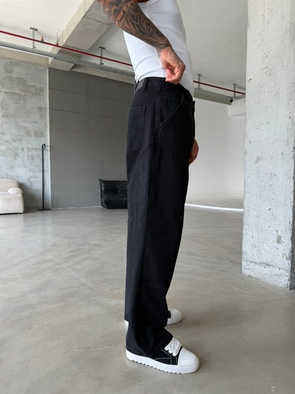 Prime Premium Baggy Dessening Baggy Pantolon - Siyah