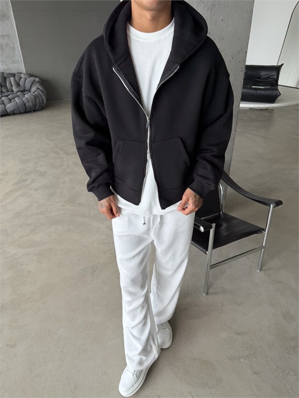 Puffer Boxy Fit Zippered Hoodie