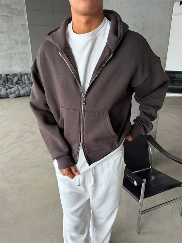 Puffer Boxy Fit Zippered Hoodie