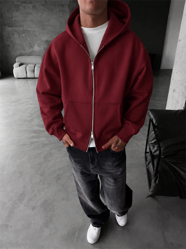 Puffer Boxy Fit Zippered Hoodie