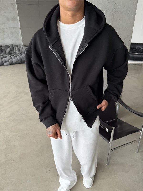 Puffer Boxy Fit Zippered Hoodie