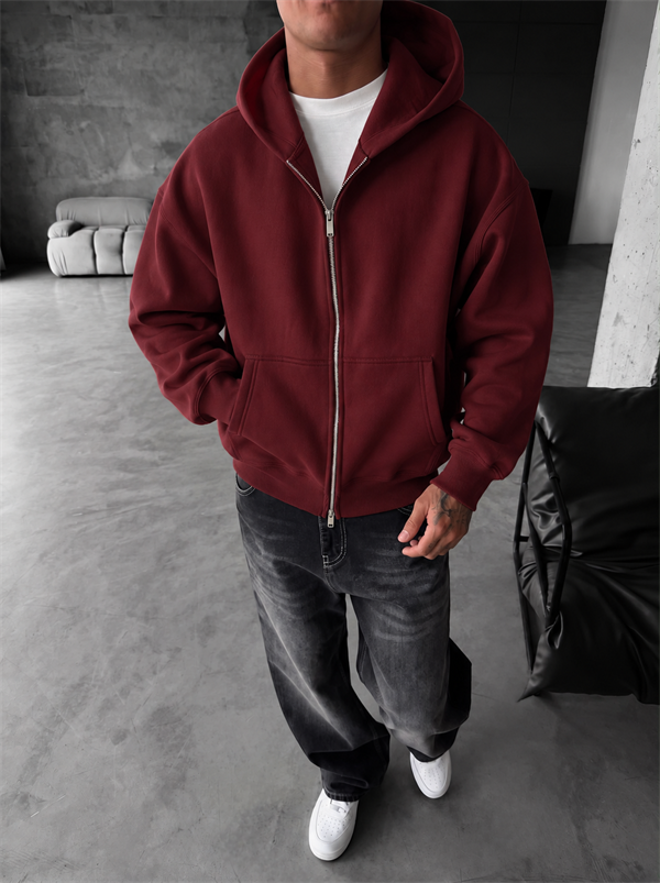 Puffer Boxy Fit Zippered Hoodie