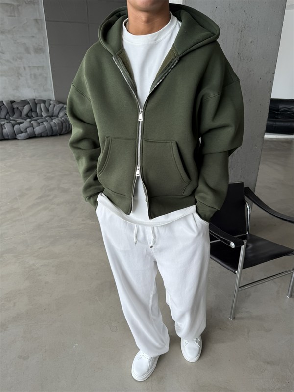 Puffer Boxy Fit Zippered Hoodie